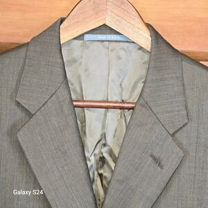 Hickey Freeman Men's Wool Blend Blazer Sport Coat Jacket Brown Made in USA